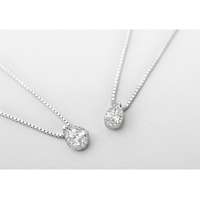 Girocollo in oro bianco e diamanti