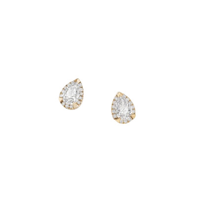 Orecchini Io Luce in oro rosa, bianco e diamante centrale 0,80 ct FG VS