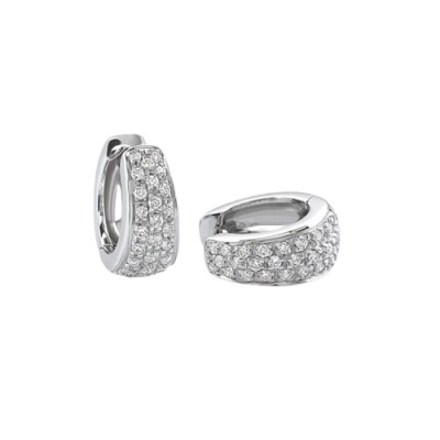 Orecchini in oro bianco e diamanti 0,23 ct. FG VS