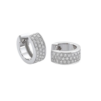 Orecchini in oro bianco e diamanti 0,45 ct. FG VS