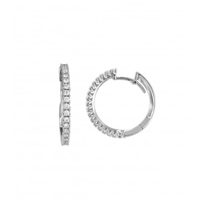 Orecchini in oro bianco e diamanti 0,36 ct. G VS