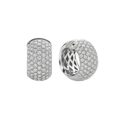 Orecchini in oro bianco e diamanti 2,50 ct. FG VS