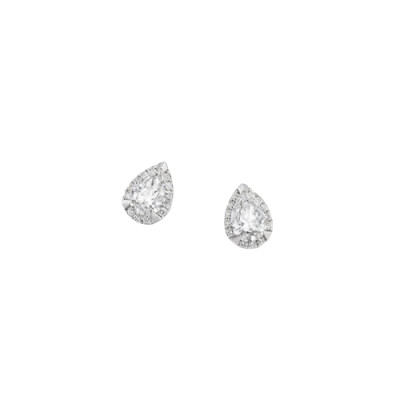 Orecchini Io Luce in oro bianco e diamante centrale 0,50 ct FG VS