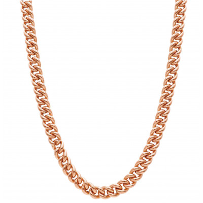 Girocollo in oro rosa maglia catena grumetta
