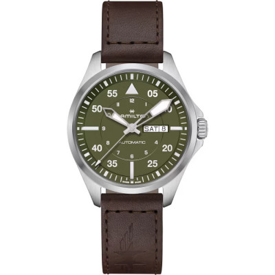 Khaki Aviation Pilot Day Date Auto