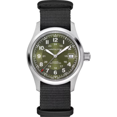 Khaki Field Auto 38 mm (verde-nero)