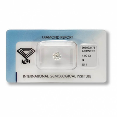 Diamante in blister  IGI 1.00 G SI2