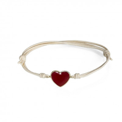 Bracciale Cuore smalto rosso