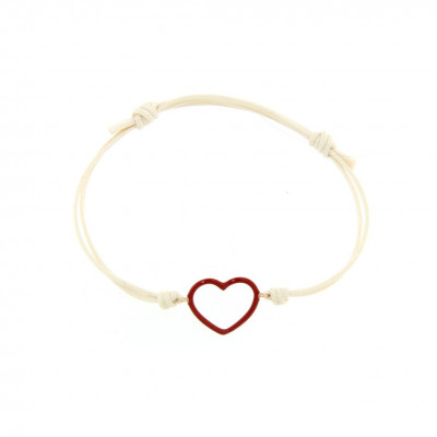 Bracciale Cuore smalto rosso