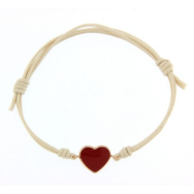 Bracciale Cuore smalto rosso