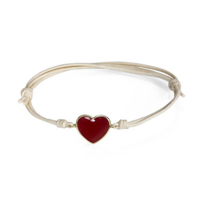 Bracciale Cuore smalto rosso