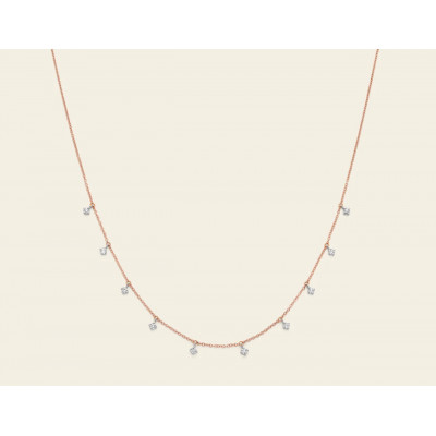 Collana Forma e Luce castoni e diamanti