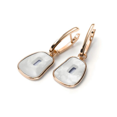 Dangling Mini Puzzle mother of pearl Earrings