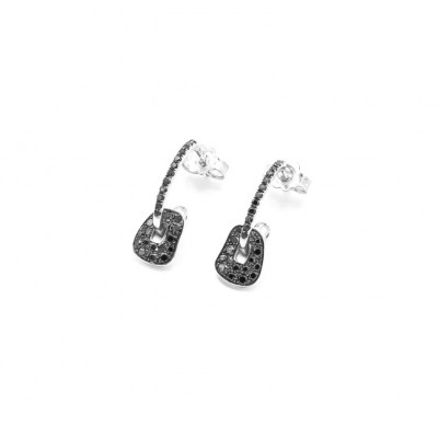 Dangling Puzzle Full Pavè Earrings