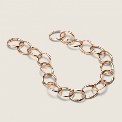 Chips necklace in rose gold - 45 cm