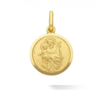 Medaglia San Giuseppe in Oro Giallo 18kt