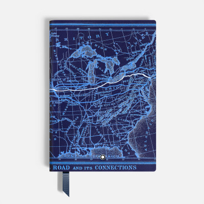 Blocco note medio, Meisterstück Around the World in 80 Days, blu, pagine a righe