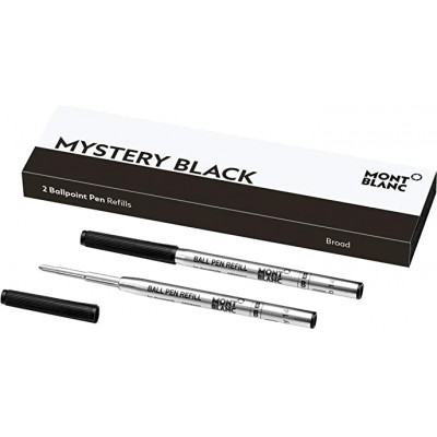 2 refill per penna a sfera (B) Mystery Black (nero)