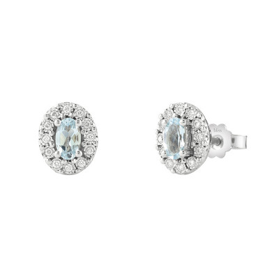 Orecchini Stephanie brillanti e Acquamarina
