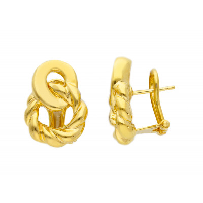 Orecchini in oro giallo maglia catena grumetta 4,80 g