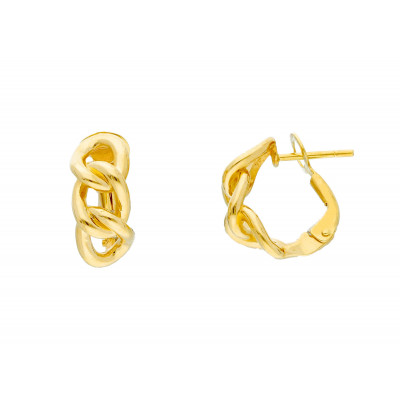 Orecchini in oro giallo maglia catena grumetta 4,45 g