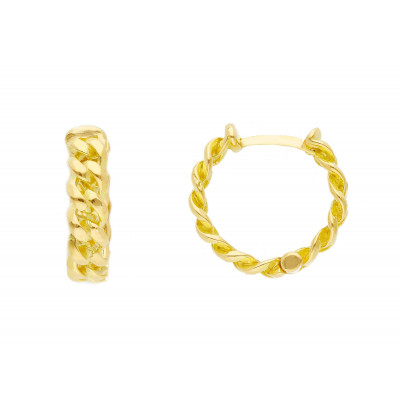 Orecchini in oro giallo maglia catena grumetta 6,20 g