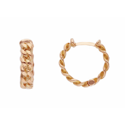 Orecchini in oro rosa maglia catena grumetta 6,20 g