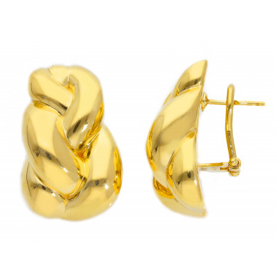 Orecchini in oro giallo maglia catena grumetta 6,30 g