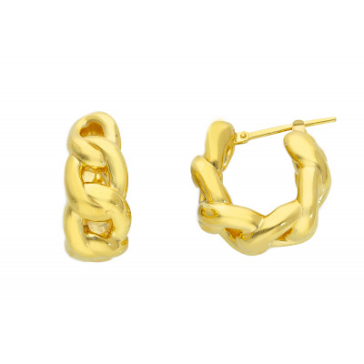 Orecchini in oro giallo maglia catena grumetta 5,80 g