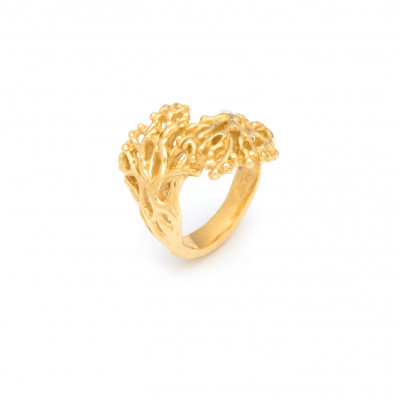 Anello Contrarié Coral oro