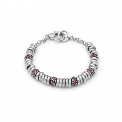 Bracciale Beads Crystal Rosso