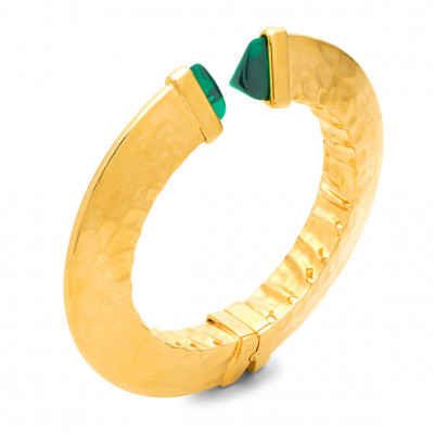 Bangle Green Blade Grande oro