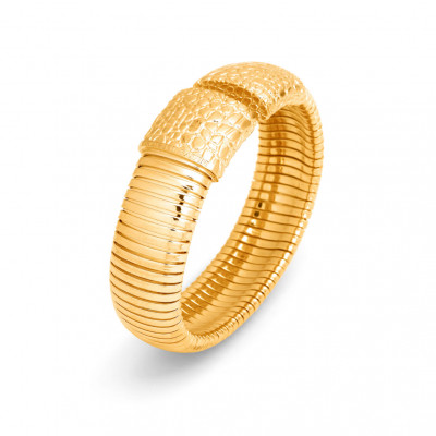Bracciale Tubogas Croco grande oro