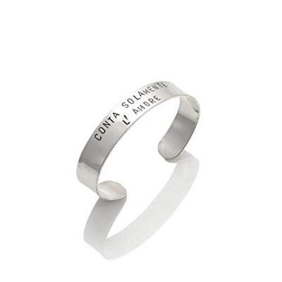 Bracciale Tattoo Bangle Medio “Conta solamente l'amore”