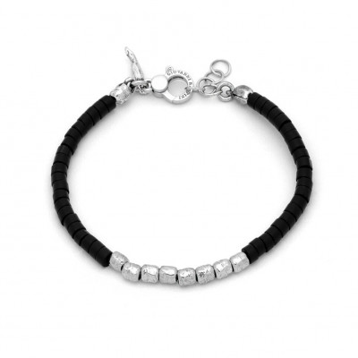 Bracciale Granelli e Agata Nera