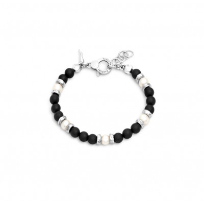 Bracciale Tango grafite e perle