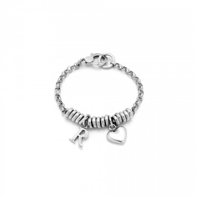Bracciale Cuore e Lettera R