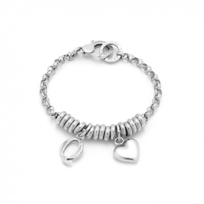 Bracciale Cuore e Lettera Q