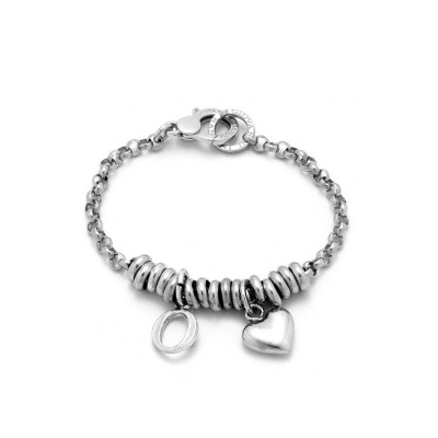 Bracciale Cuore e Lettera O