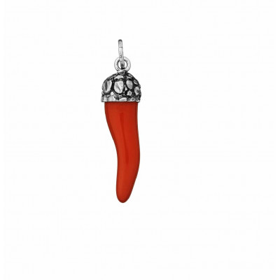 Charm Corno Rosso Croco