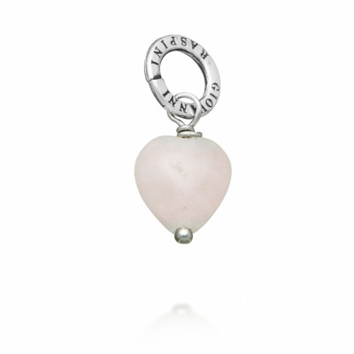 Charm Cuore Quarzo Rosa