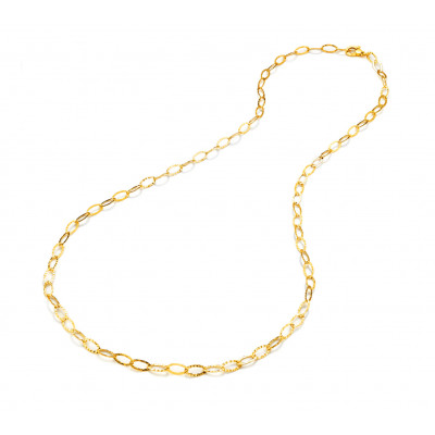 Collana Maglia Ovale Martellata oro