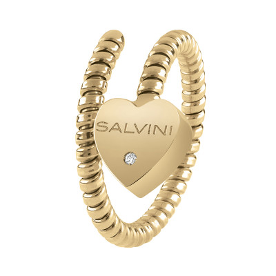 Anello Minimal Pop in oro giallo con diamante