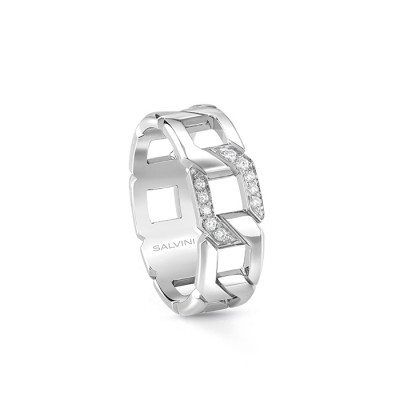 Anello Link in oro bianco