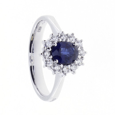 Anello Love for color in oro bianco, zaffiro e diamanti