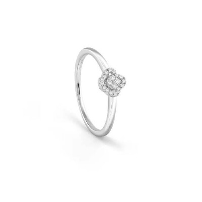 Anello Bagliori in oro bianco e diamanti
