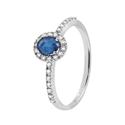 Anello Dora Diamanti e Zaffiro