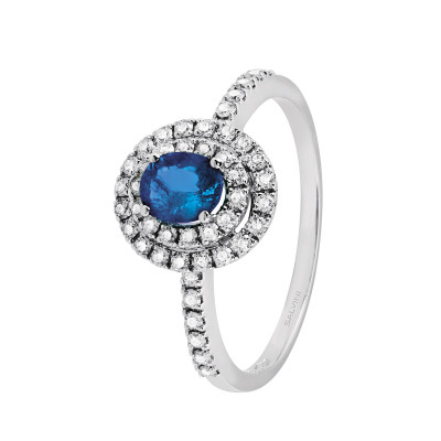 Anello Dora Diamanti e Zaffiro