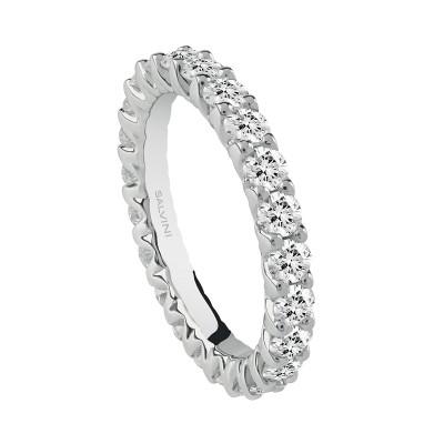 Anello Virginia in oro bianco e diamanti