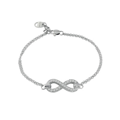 Bracciale Infinito in oro bianco e diamanti